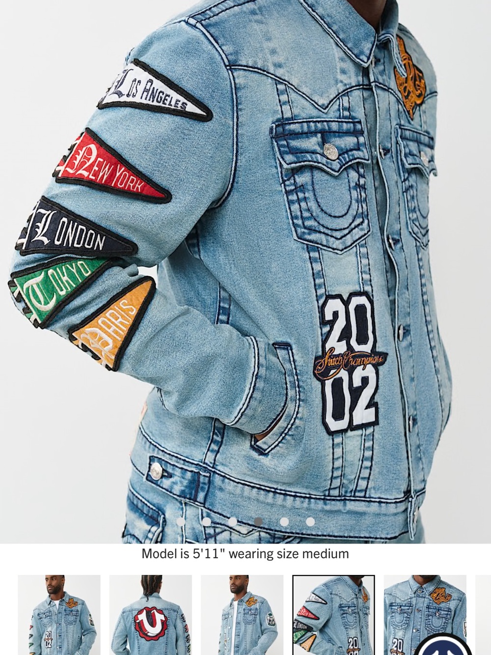 Jimmy Varsity Patch Big T Denim Jacket - Picture 4 of 10